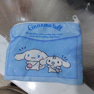 Small Cinnamoroll Thin Bag Slim Lightweight Mini Zippered Bag